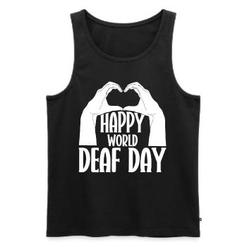 ASL Teacher American Sign Language - Men's Premium Organic Tank Top - black - Front - Michal (187cm)