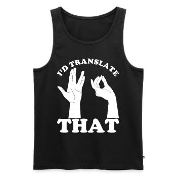 sign languageASL Teacher American Sign Language - Men's Premium Organic Tank Top - black - Front - Michal (187cm)