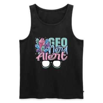 Geology Geologist Geo Nerd Alert - Men's Premium Organic Tank Top - black - Front - Michal (187cm)