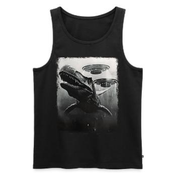 Mosasaure Dinosaure OVNI Alien Alien Se - Débardeur bio Premium Homme - noir - Devant - Michal (187cm)