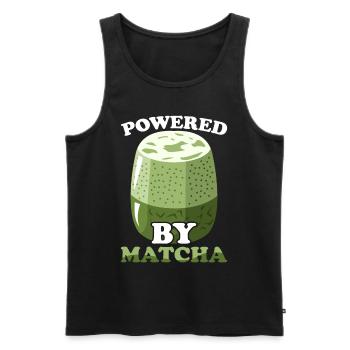 Japanese Matcha Tea Green Tea Matcha Latte - Men's Premium Organic Tank Top - black - Front - AI Model Male 178 light (178cm)