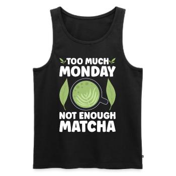 Japanese Matcha Tea Green Tea Matcha Latte - Men's Premium Organic Tank Top - black - Front - AI Model Male 178 light (178cm)