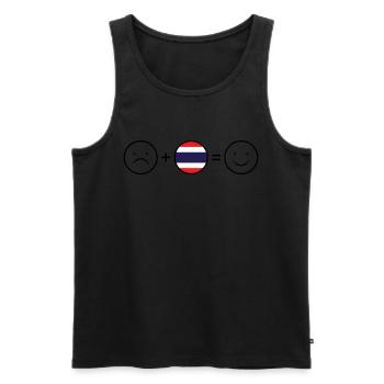 Retraite En Thaïlande Voyage Amour Thaïlandais - Débardeur bio Premium Homme - noir - Devant - Michal (187cm)