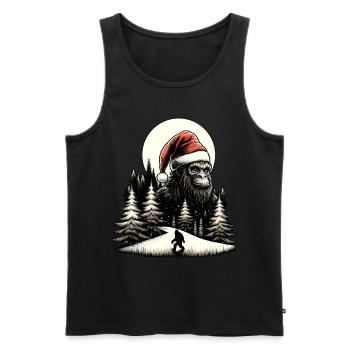 Santa Claus Bigfoot - Men's Premium Organic Tank Top - black - Front - AI Model Male 178 light (178cm)