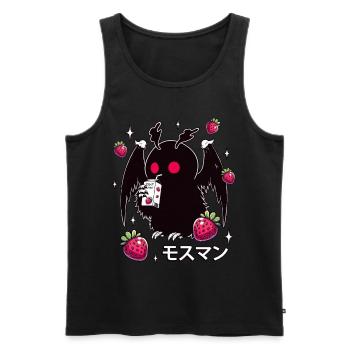 Strawberry Milk Shake Carton Mothman - Männer Premium Bio Tank Top - Schwarz - Vorne - AI Model Male 178 light (178cm)