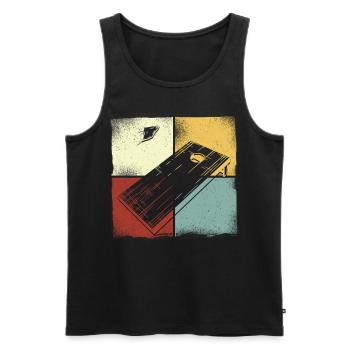 Cornhole Team Bean Bag Player - Männer Premium Bio Tank Top - Schwarz - Vorne - Michal (187cm)