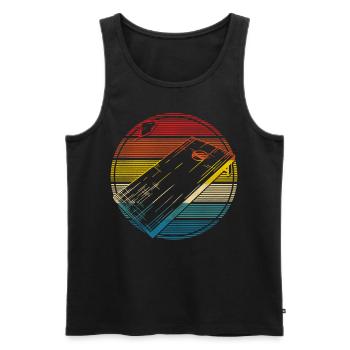 Cornhole Team Bean Bag Player - Männer Premium Bio Tank Top - Schwarz - Vorne - Michal (187cm)