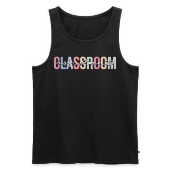Assistant(e) de classe, enseignant(e), assistant(e) d’école, - Débardeur bio Premium Homme - noir - Devant - AI Model Male 178 light (178cm)
