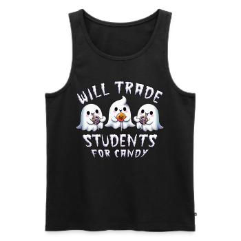 Échangera des étudiants contre des bonbons - Débardeur bio Premium Homme - noir - Devant - Michal (187cm)