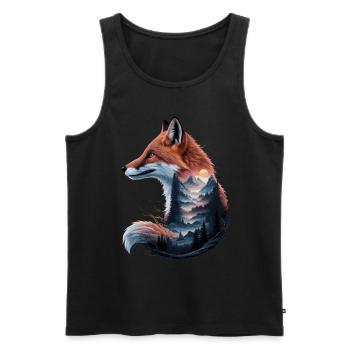Fuchs Füchse für einen Fuchs Fan - Männer Premium Bio Tank Top - Schwarz - Vorne - Michal (187cm)