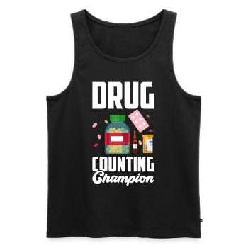 Pharmaceutical Assistant Pharmacy Technician - Men's Premium Organic Tank Top - black - Front - Michal (187cm)