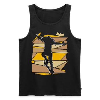 Skater Skateboard - Débardeur bio Premium Homme - noir - Devant - Michal (187cm)