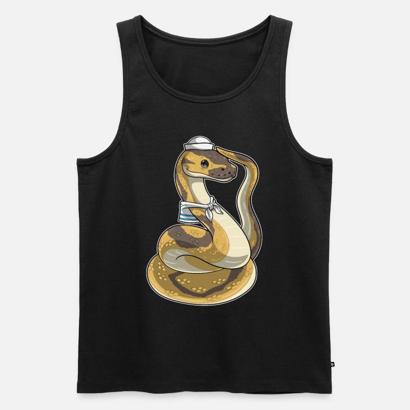 Serpente Marinaio Cappello da marinaio - Canottiera ecologica premium da uomo - nero