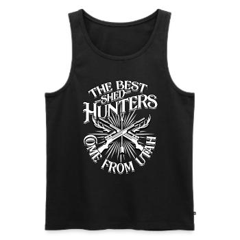 Antlers Antler Hunting Throwing Poles - Men's Premium Organic Tank Top - black - Front - AI Model Male 178 light (178cm)