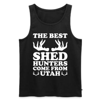 Antler Hunting Antler Hunter Hunting Hunting Trophy - Men's Premium Organic Tank Top - black - Front - AI Model Male 178 light (178cm)