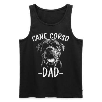 Cane Corso Italiano Papa Dad Cane Corso Gift - Men's Premium Organic Tank Top - black - Front - AI Model Male 178 light (178cm)