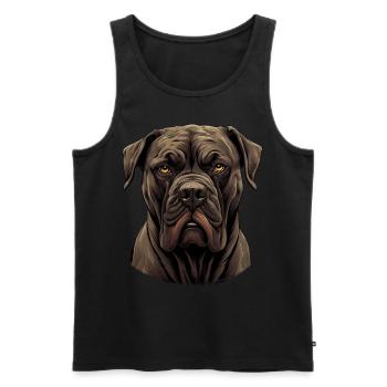 Cane Corso - Men's Premium Organic Tank Top - black - Front - AI Model Male 178 light (178cm)