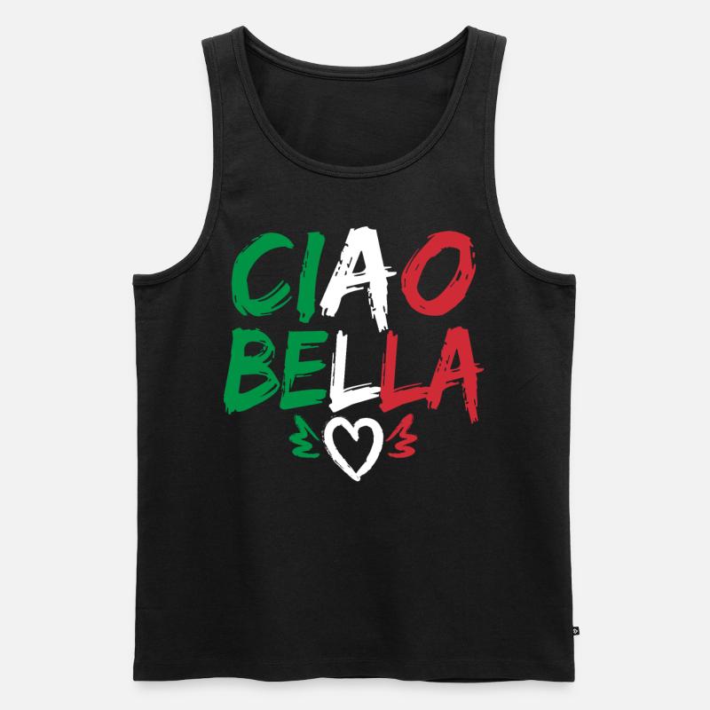Ciao Bella - Männer Premium Bio Tank Top - Schwarz