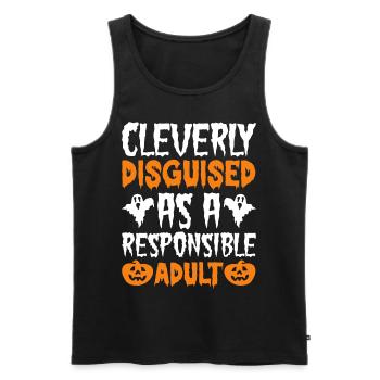 Cleverly Disguised As A Responsible Adult - Men's Premium Organic Tank Top - black - Front - AI Model Male 178 light (178cm)