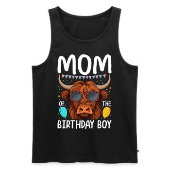 Mom Of The Birthday Boy - Men's Premium Organic Tank Top - black - Front - Michal (187cm)