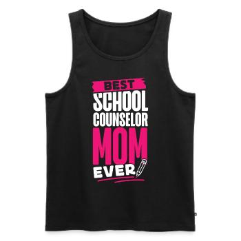 Conseillère scolaire Maman Meilleure école - Débardeur bio Premium Homme - noir - Devant - AI Model Male 178 light (178cm)
