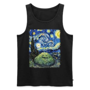 Schleim Sternennacht Malerei - Männer Premium Bio Tank Top - Schwarz - Vorne - AI Model Male 178 light (178cm)
