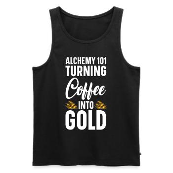 Goldsmith Gold Jewelry Manufacturer Gold Jewelry - Men's Premium Organic Tank Top - black - Front - AI Model Male 178 light (178cm)