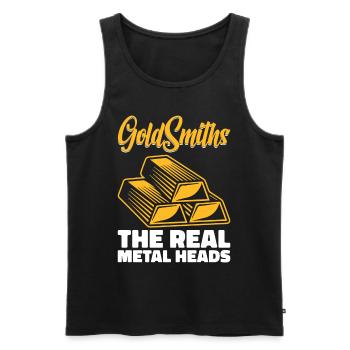 Goldsmith Gold Jewelry Manufacturer Gold Jewelry - Men's Premium Organic Tank Top - black - Front - AI Model Male 178 light (178cm)