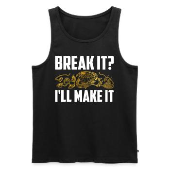 Goldsmith Gold Jewelry Manufacturer Gold Jewelry - Men's Premium Organic Tank Top - black - Front - AI Model Male 178 light (178cm)