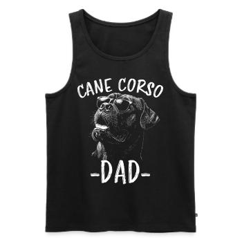 Cane Corso Italiano Papa Dad Cane Corso Gift - Men's Premium Organic Tank Top - black - Front - AI Model Male 178 light (178cm)