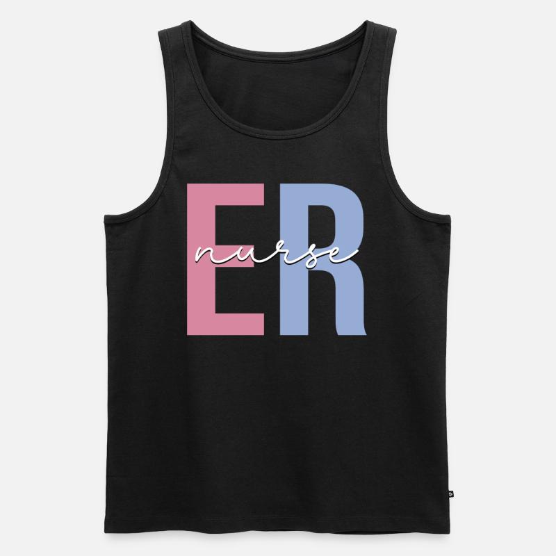 Er Krankenschwester Notfall Krankenschwester - Männer Premium Bio Tank Top - Schwarz