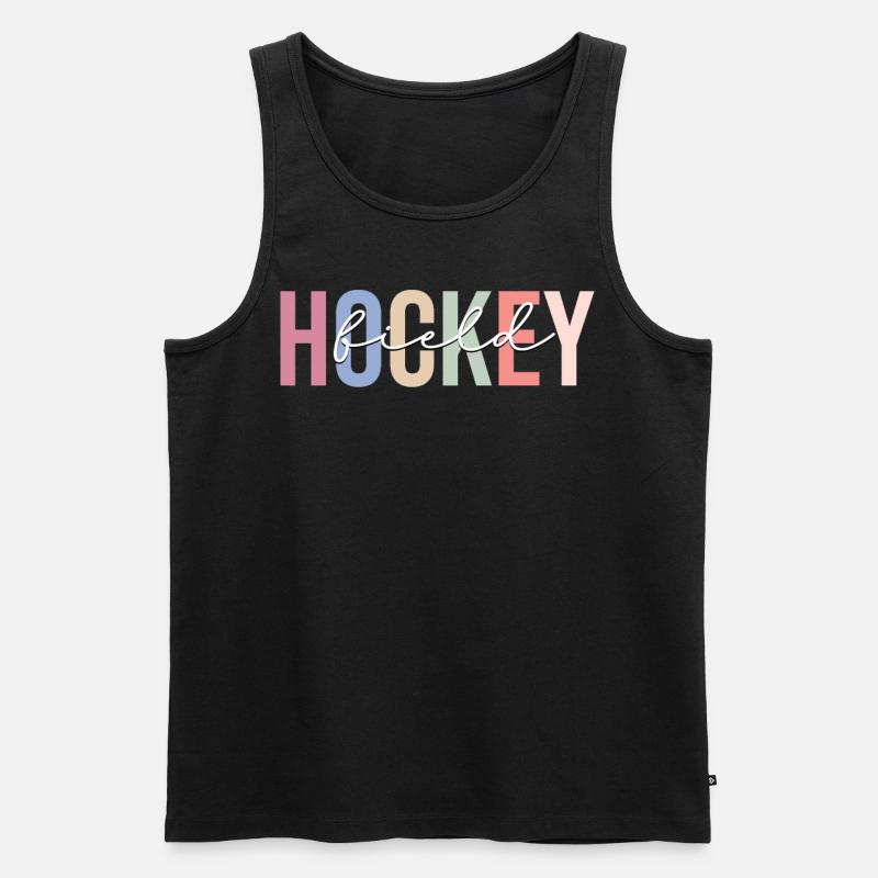 Feldhockeyspieler Mannschaftstrainer - Männer Premium Bio Tank Top - Schwarz