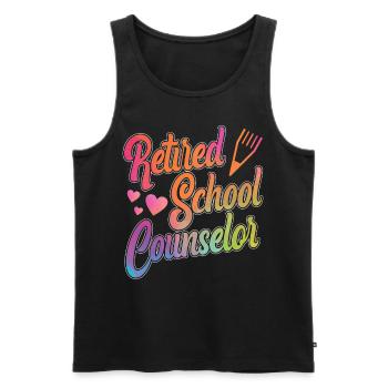 School Counselor Retired - Männer Premium Bio Tank Top - Schwarz - Vorne - Michal (187cm)