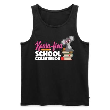School Counselor Koala Koala-Fied - Männer Premium Bio Tank Top - Schwarz - Vorne - Michal (187cm)