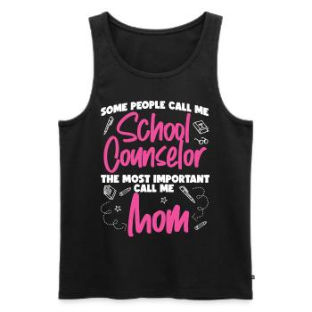 Conseillère scolaire Maman Certaines personnes - Débardeur bio Premium Homme - noir - Devant - Michal (187cm)