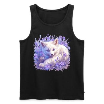 Arctic Fox Polarfüchse Polarfuchs - Men's Premium Organic Tank Top - black - Front - AI Model Male 178 light (178cm)