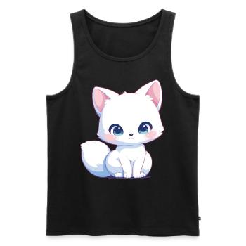 Arctic Fox Polarfüchse Polarfuchs - Men's Premium Organic Tank Top - black - Front - AI Model Male 178 light (178cm)