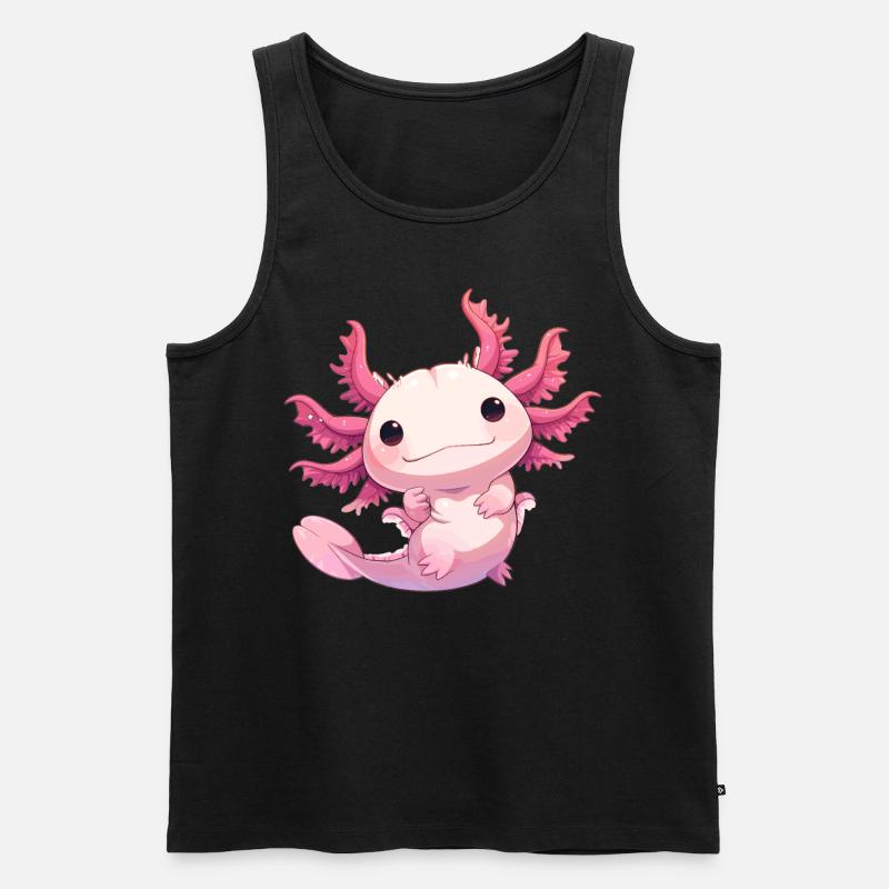 Axolotl - Männer Premium Bio Tank Top - Schwarz