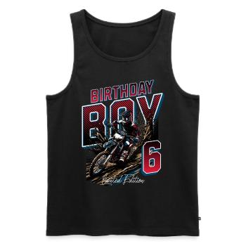 6e anniversaire de motocross - Débardeur bio Premium Homme - noir - Devant - Michal (187cm)