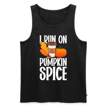 Citrouille Épices Latte Automne Halloween Citrouille Épices Épices - Débardeur bio Premium Homme - noir - Devant - AI Model Male 178 light (178cm)