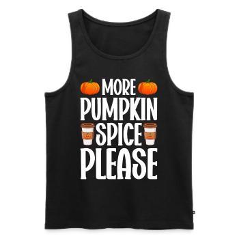Citrouille Épices Latte Automne Halloween Citrouille Épices Épices - Débardeur bio Premium Homme - noir - Devant - AI Model Male 178 light (178cm)