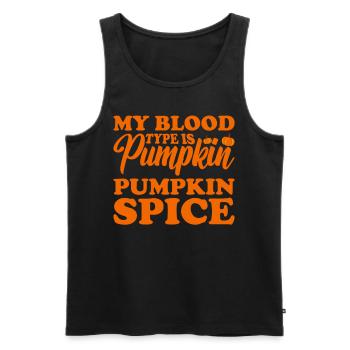 Citrouille Épices Latte Automne Halloween Citrouille Épices Épices - Débardeur bio Premium Homme - noir - Devant - AI Model Male 178 light (178cm)