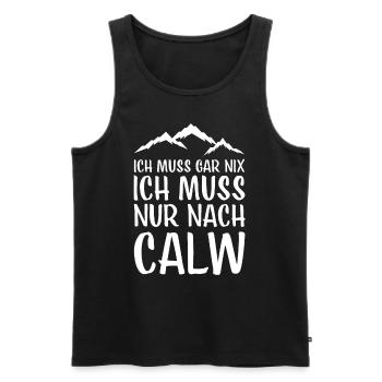 Calw I Schwarzwald Urlaub Motiv für Wäller - Männer Premium Bio Tank Top - Schwarz - Vorne - AI Model Male 178 light (178cm)