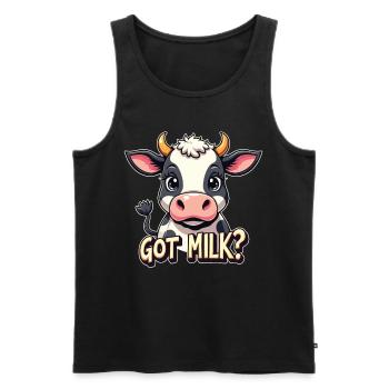 Kühe Muh Kuh Moo Rindvieh Milchkuh Milchbauer - Männer Premium Bio Tank Top - Schwarz - Vorne - Michal (187cm)