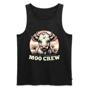 Kühe Muh Kuh Moo Rindvieh Milchkuh Milchbauer - Männer Premium Bio Tank Top - Schwarz - Vorne - Michal (187cm)