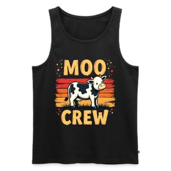 Kühe Muh Kuh Moo Rindvieh Milchkuh Milchbauer - Männer Premium Bio Tank Top - Schwarz - Vorne - Michal (187cm)