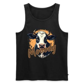 Kühe Muh Kuh Moo Rindvieh Milchkuh Milchbauer - Männer Premium Bio Tank Top - Schwarz - Vorne - Michal (187cm)