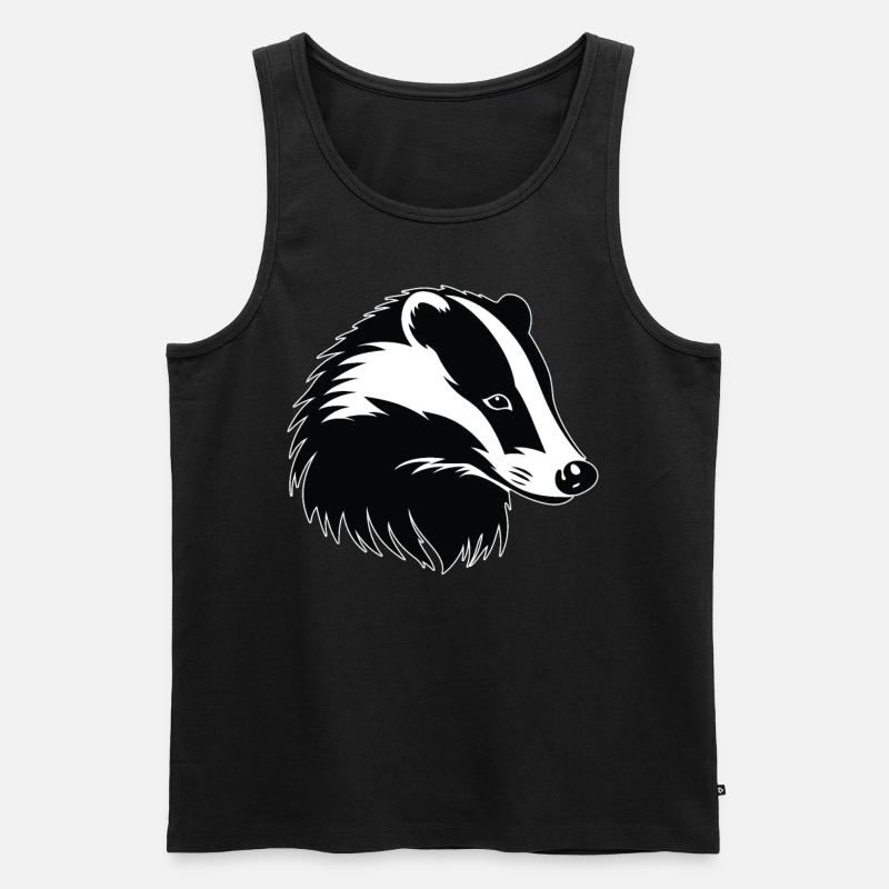 Badger Dachse Dachs - Männer Premium Bio Tank Top - Schwarz