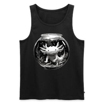 Axolotl - Débardeur bio Premium Homme - noir - Devant - Michal (187cm)
