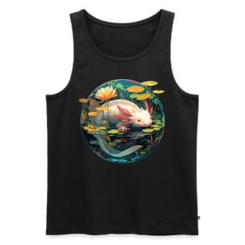 Axolotl - Men's Premium Organic Tank Top - black - Front - Michal (187cm)